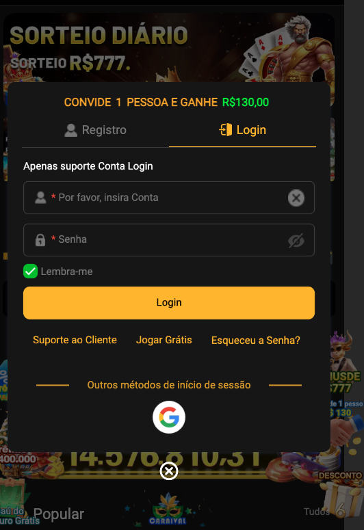 Aplicativo móvel BET705
